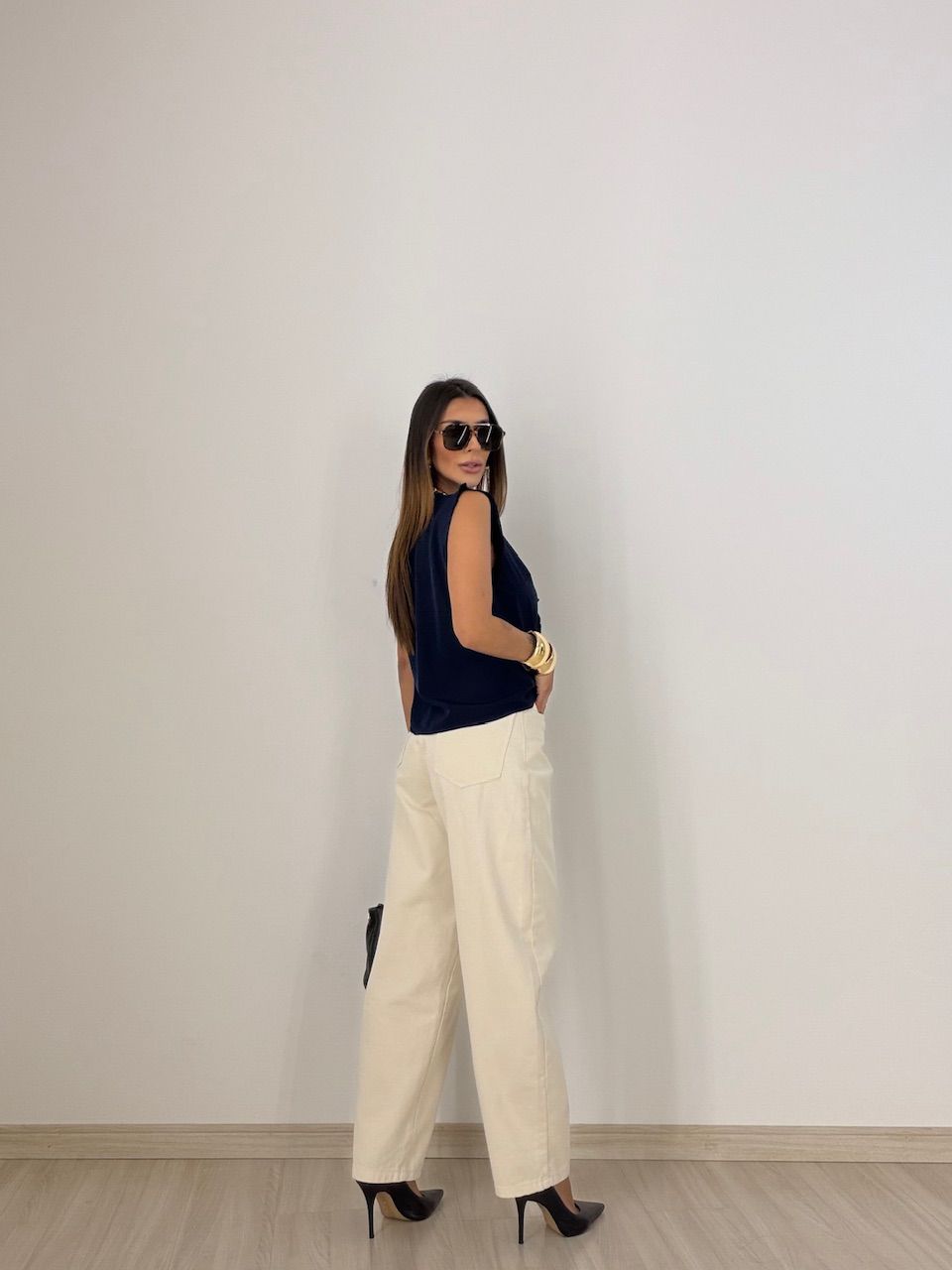 BLUSA MELINDA BABADO MARINHO