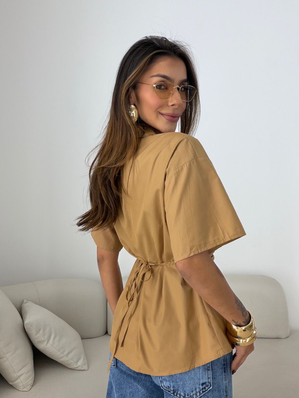 BLUSA VÂNIA GOLA NUDE