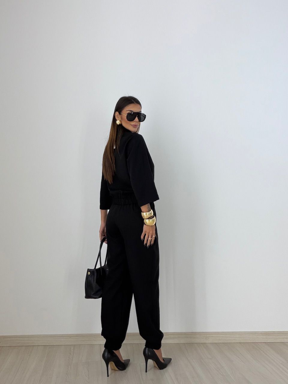 CONJUNTO DENISE JAQUETA CALÇA PRETO