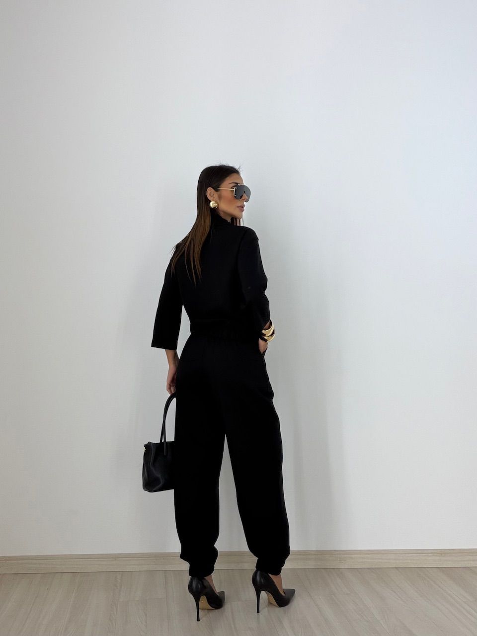CONJUNTO DENISE JAQUETA CALÇA PRETO