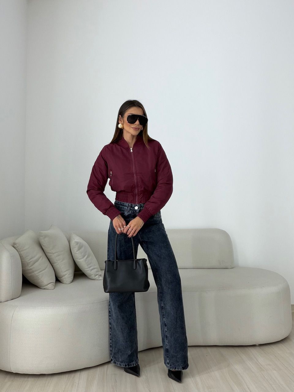 JAQUETA CECÍLIA PUNHOS VINHO