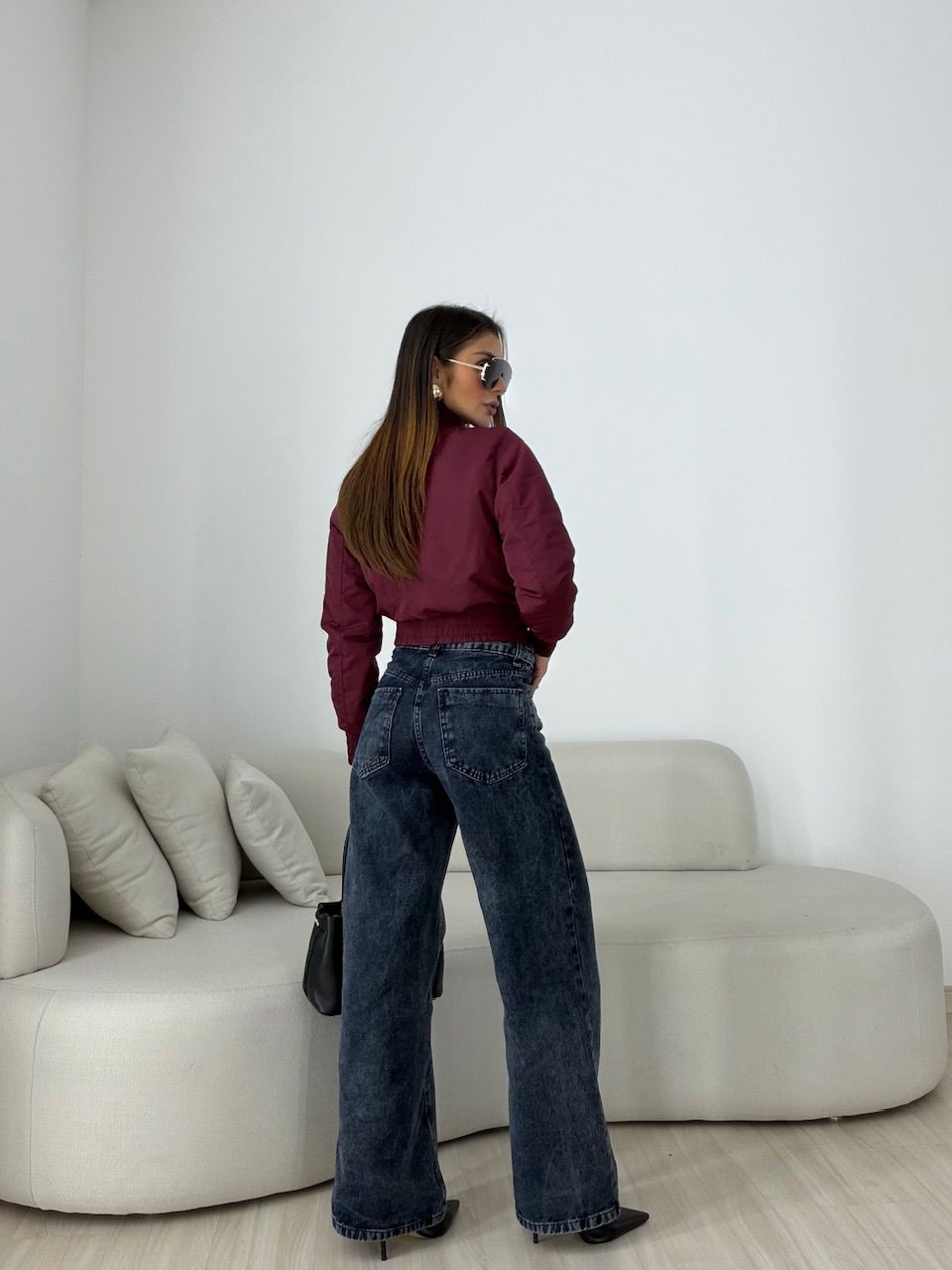 JAQUETA CECÍLIA PUNHOS VINHO