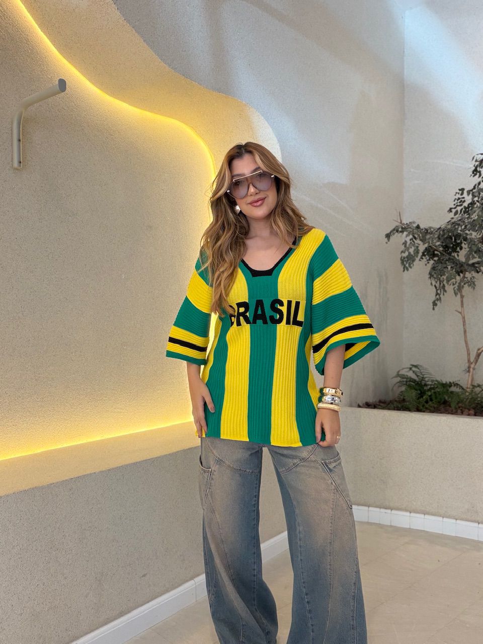 TRICOT BRASIL OVER VERDE