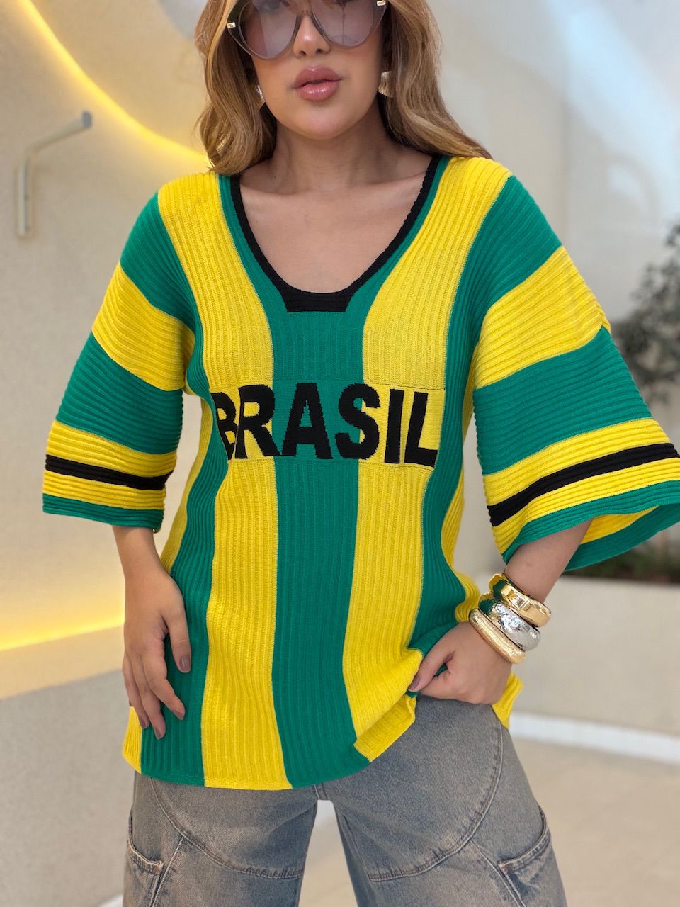 TRICOT BRASIL OVER VERDE