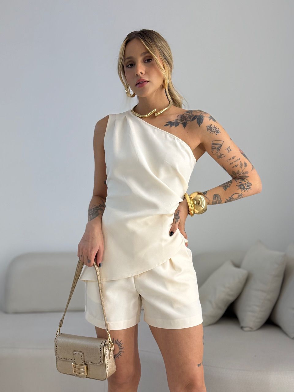 CONJUNTO ALANIS NULA MANGA MARFIM