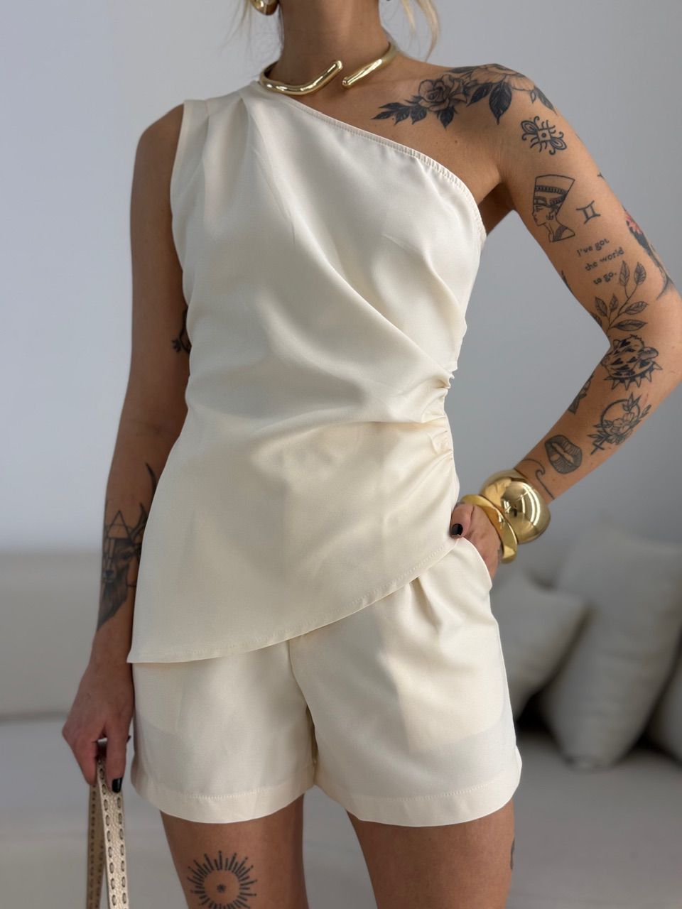 CONJUNTO ALANIS NULA MANGA MARFIM