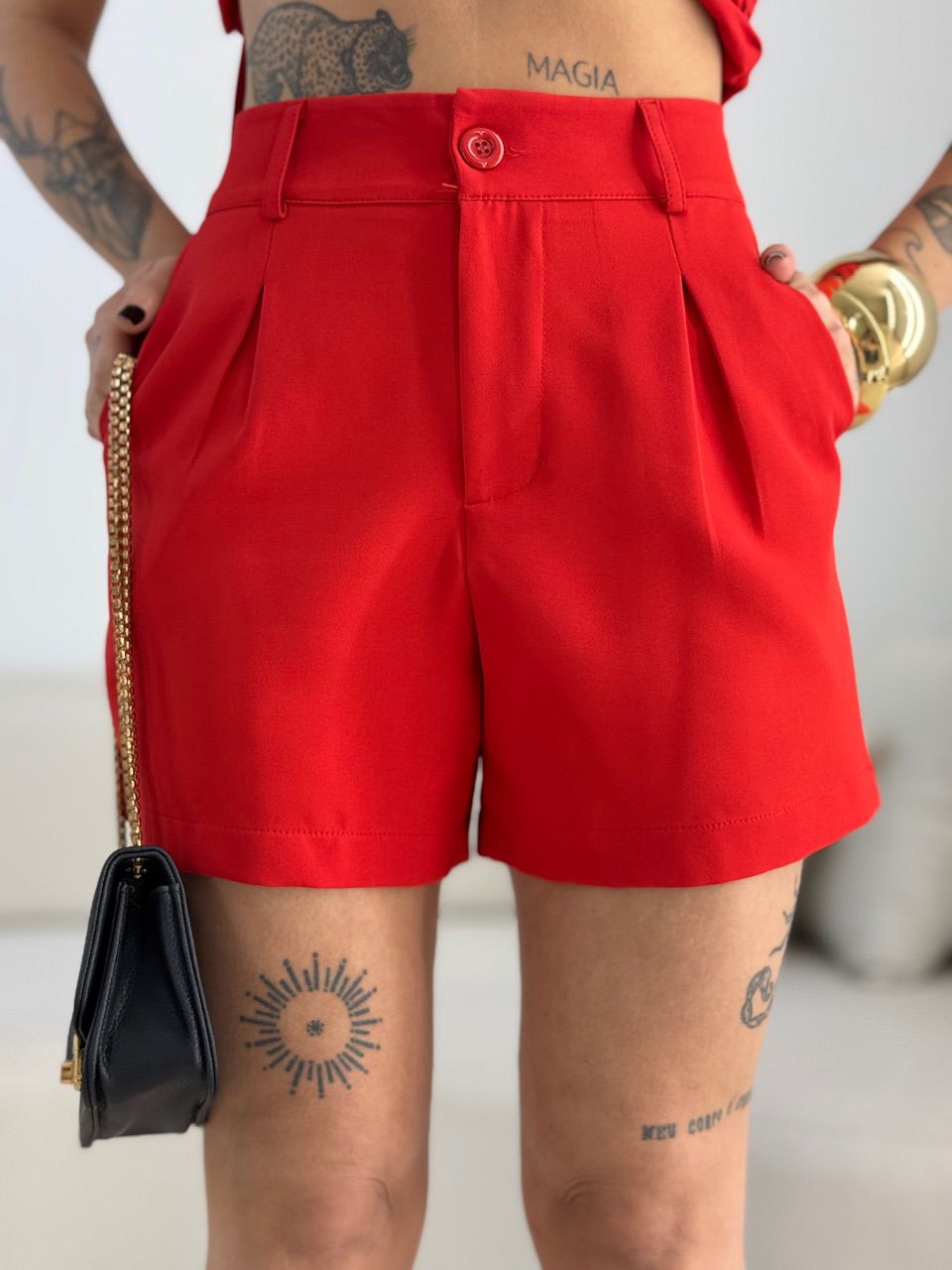 CONJUNTO ALANIS NULA MANGA VERMELHO