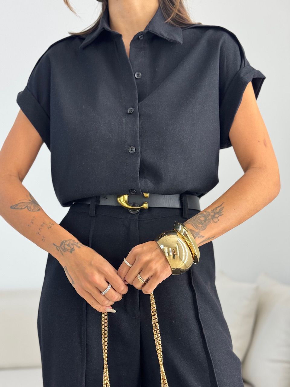 CONJUNTO SOPHIE CAMISA CALÇA PRETO