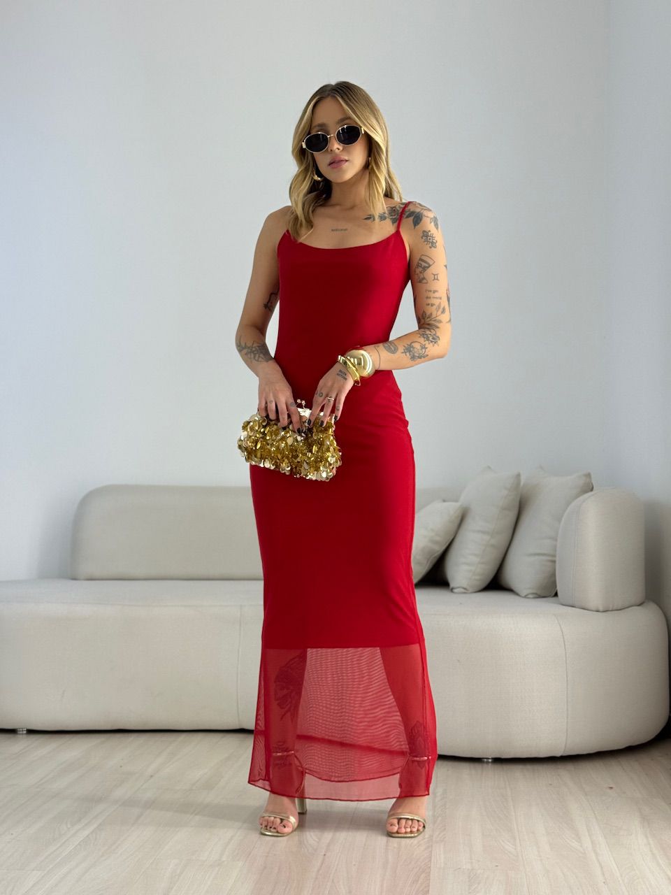 VESTIDO RUBY TULE VERMELHO