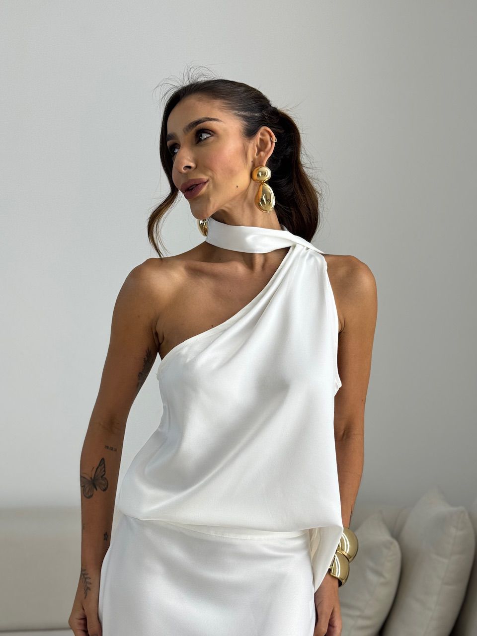 BLUSA LORENA NULA MANGA OFF - 0072470048 - CAROLLA FERRARO