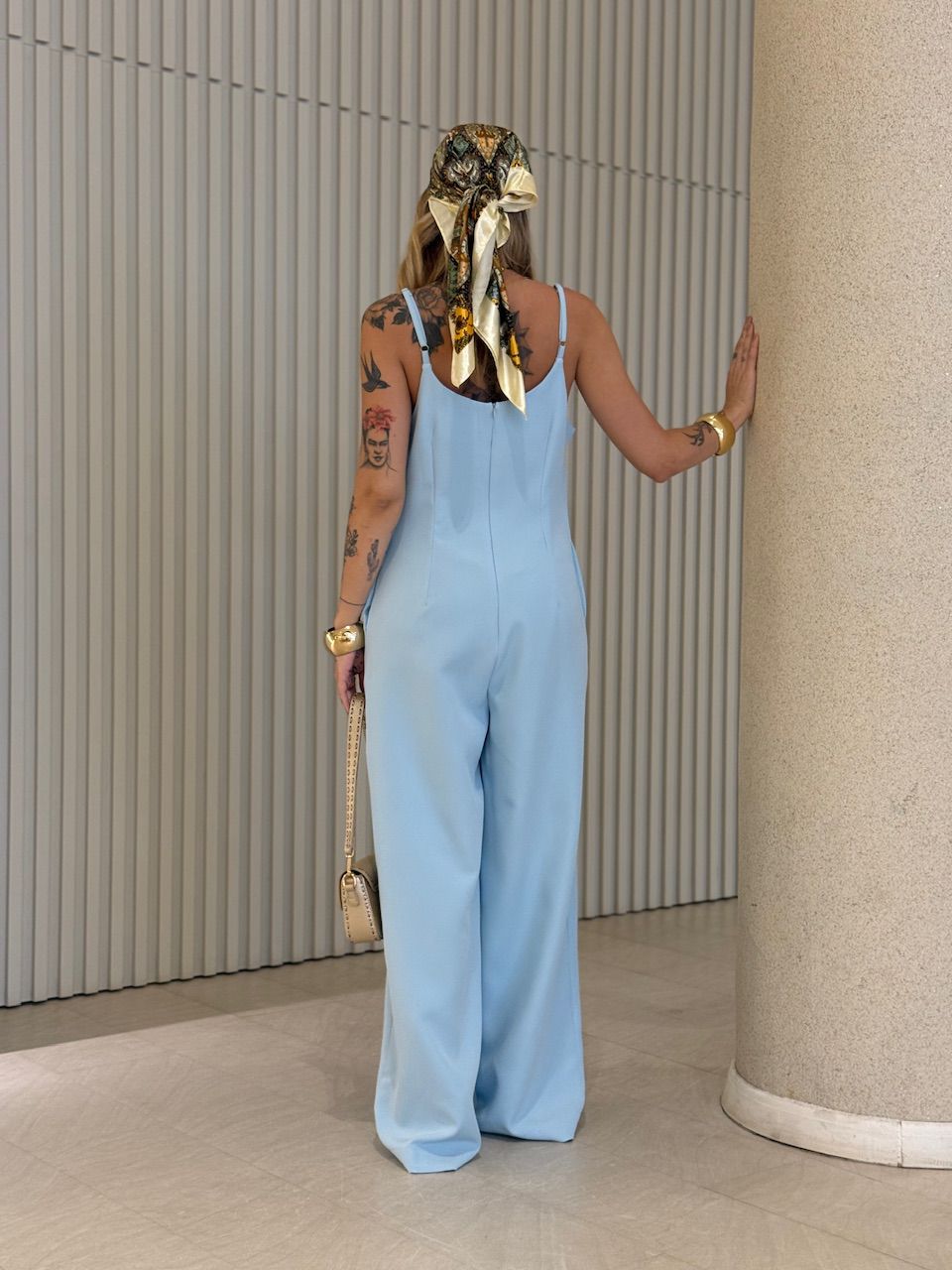 MACACÃO OLIVIA ALFAIATARIA AZUL