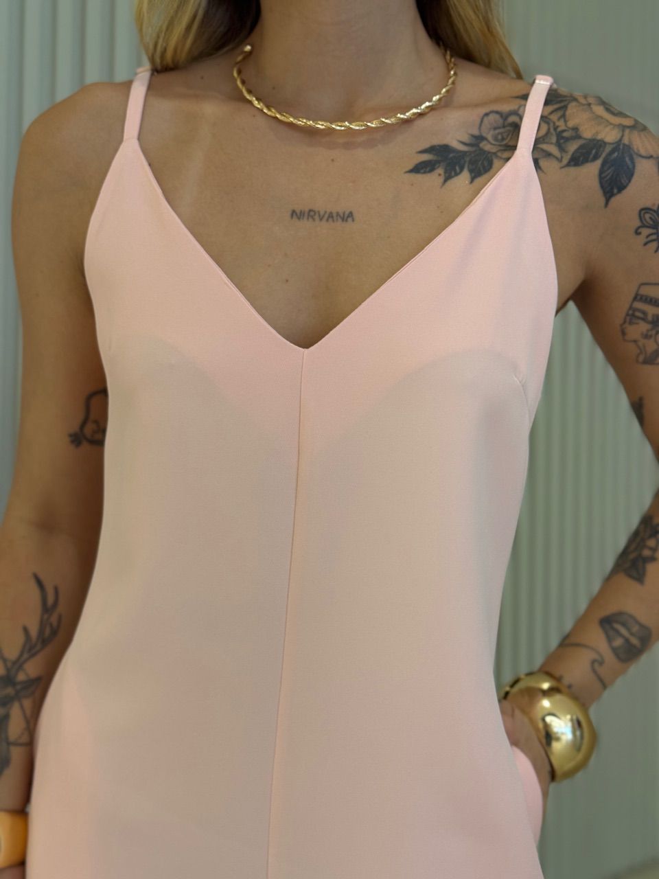 MACACÃO OLIVIA ALFAIATARIA ROSA