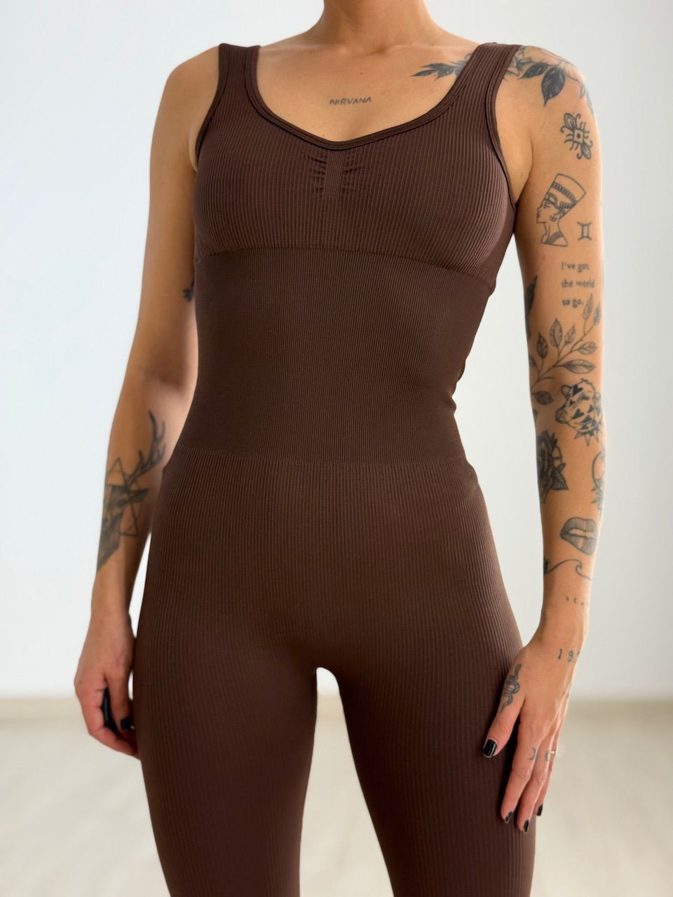 MACACÃO PAULA FIT CAVADO MARROM