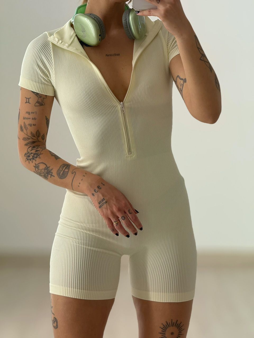 MACAQUINHO LAURA FIT MANGUINHA Marfim