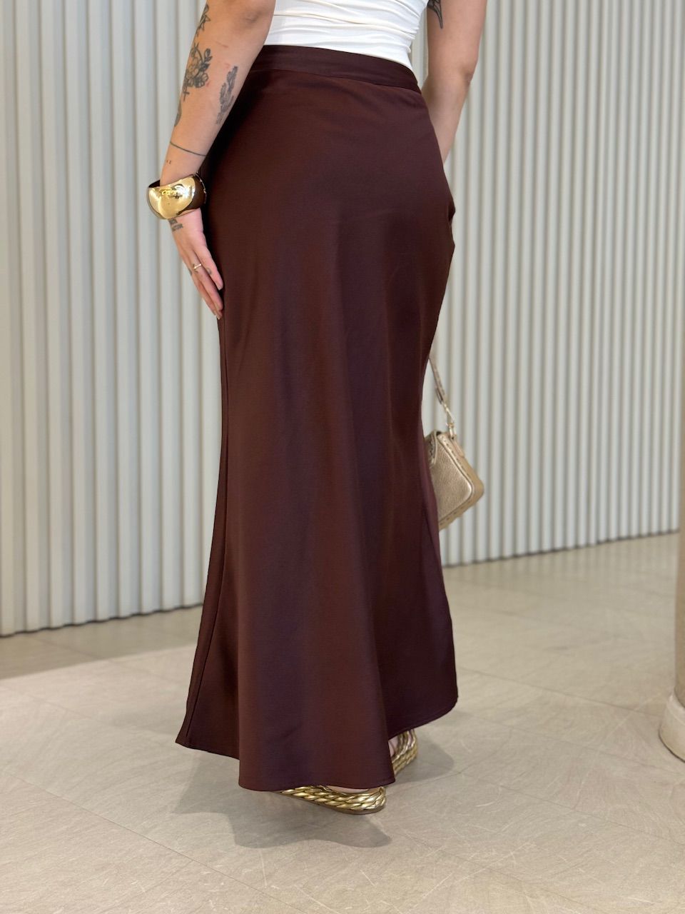 SAIA GABI ACETINADA MARROM