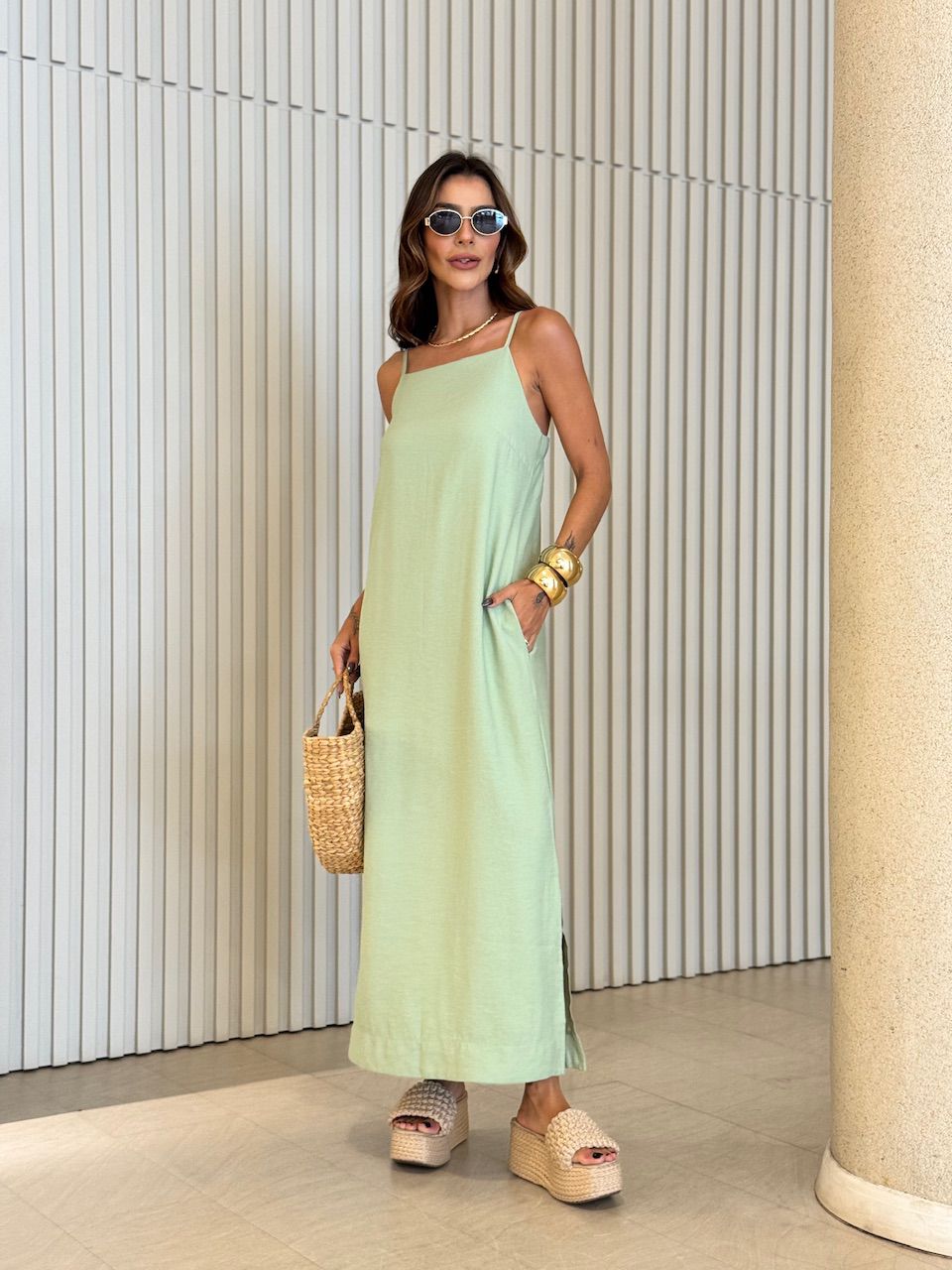 VESTIDO ELIANA ALCINHA VERDE