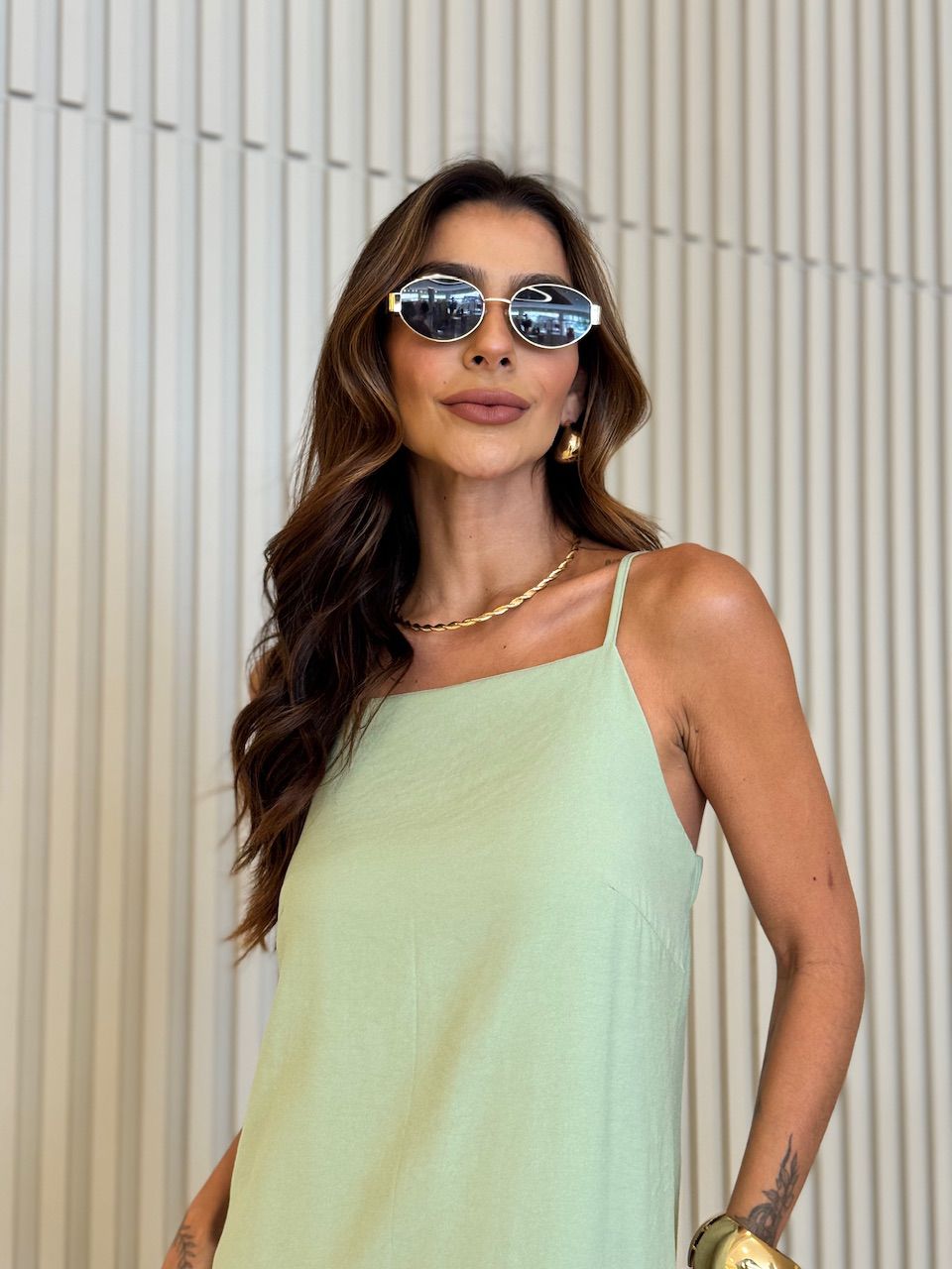 VESTIDO ELIANA ALCINHA VERDE