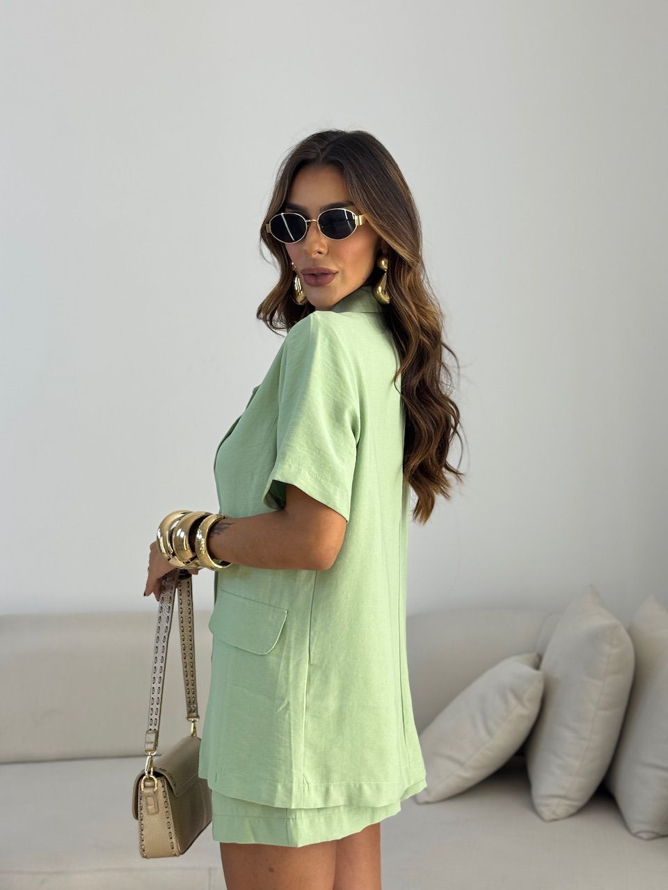 CONJUNTO CARMEN BLAZER SHORT VERDE