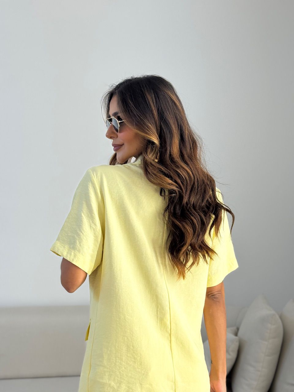 CONJUNTO CARMEN BLAZER SHORT YELLOW BUTTER