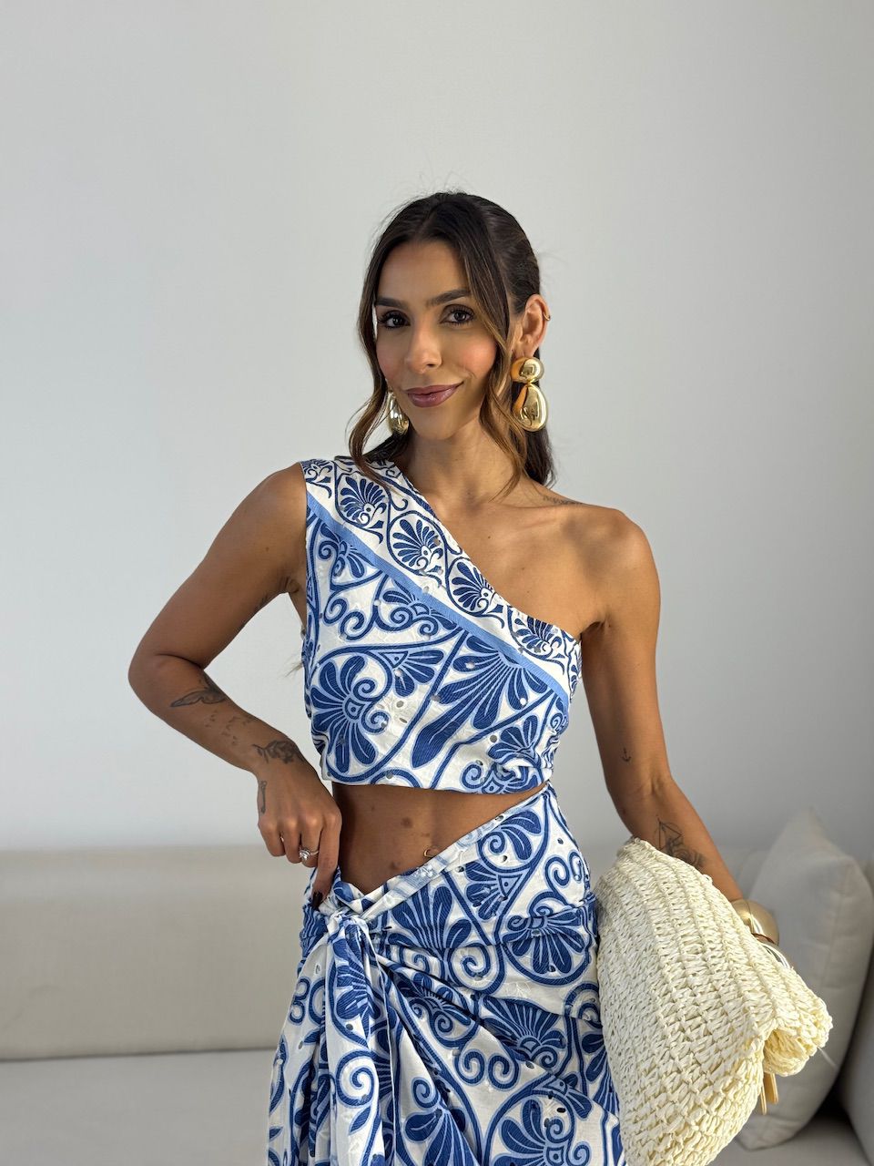 CONJUNTO NÁDIA ESTAMPADO AZUL