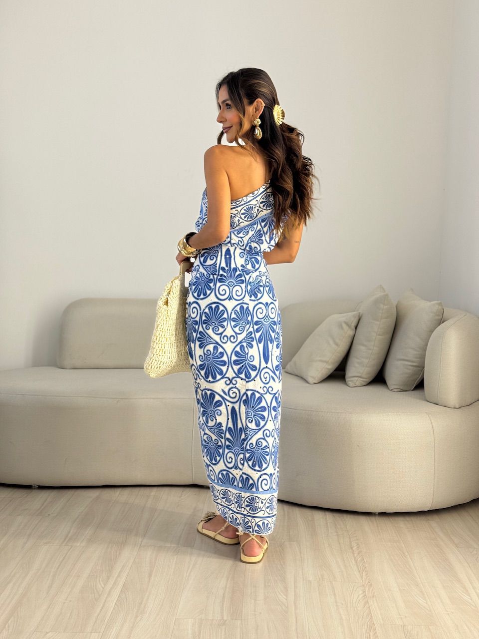 CONJUNTO NÁDIA ESTAMPADO AZUL