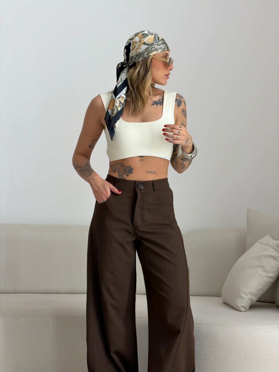 CALÇA ELAINE BALLOON CAFÉ