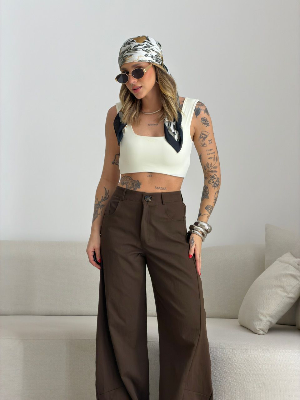 CALÇA ELAINE BALLOON CAFÉ