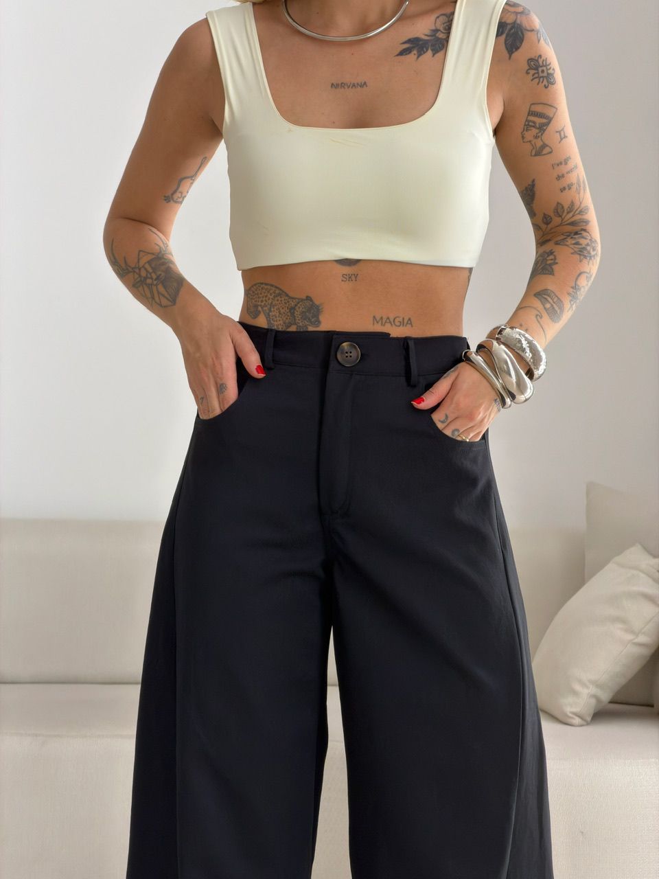 CALÇA ELAINE BALLOON PRETA