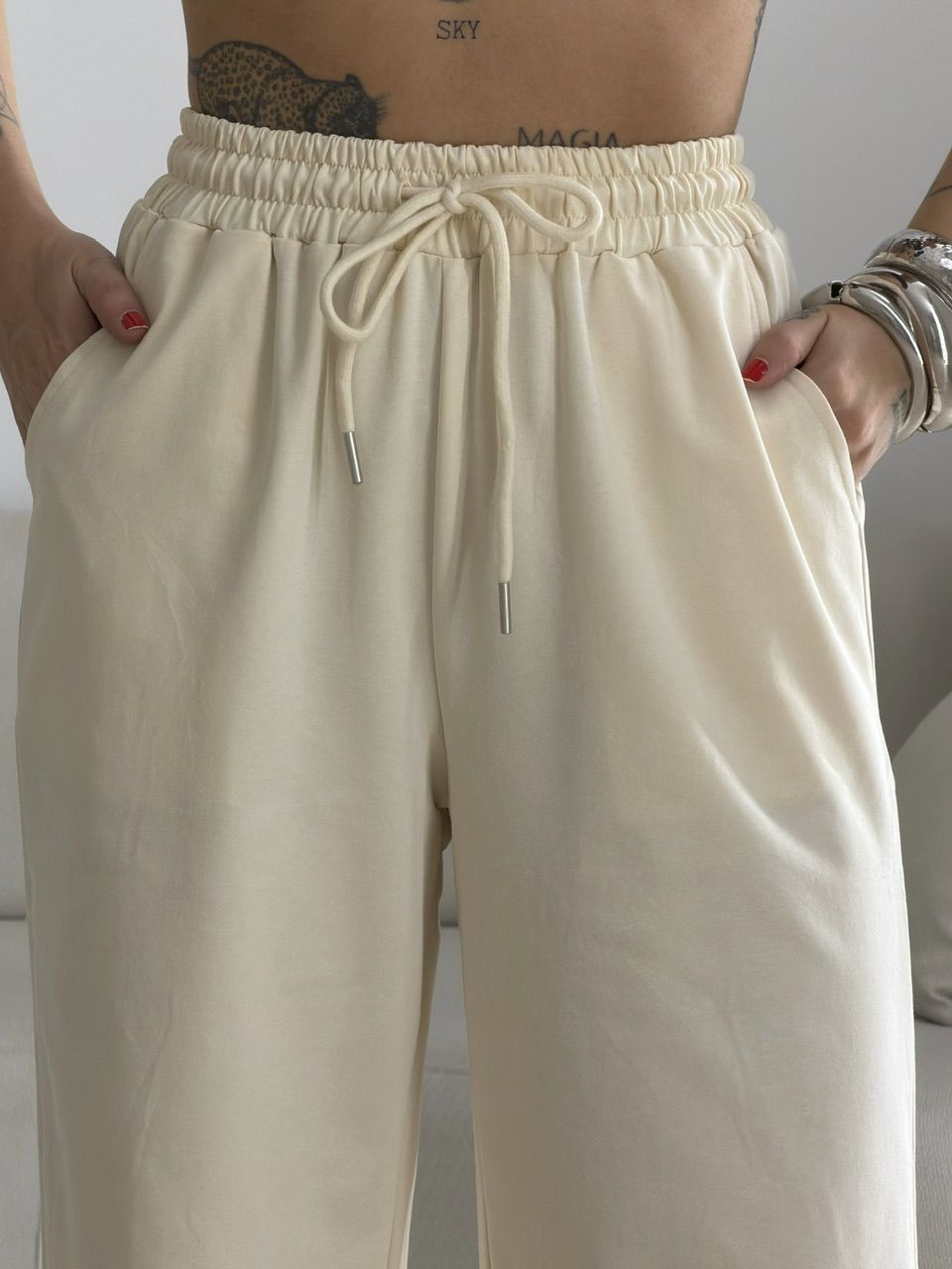 CONJUNTO RUBIA CALÇA CREME