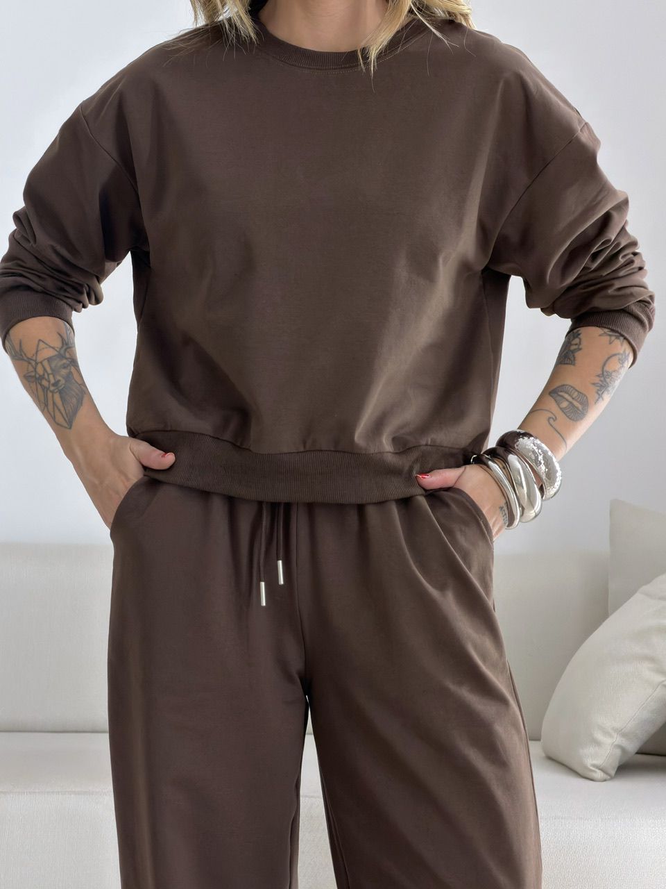 CONJUNTO RUBIA CALÇA MARROM