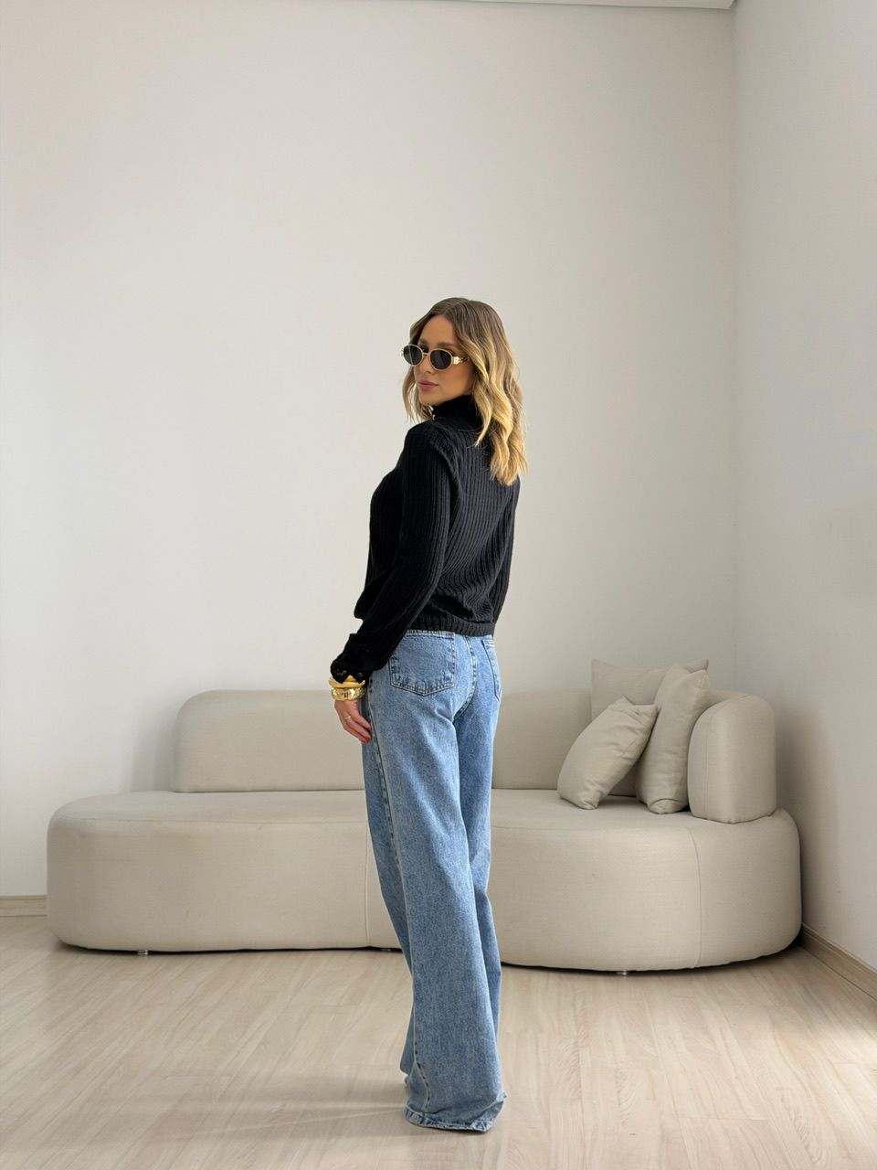 TRICOT SASHA RENDA PRETO