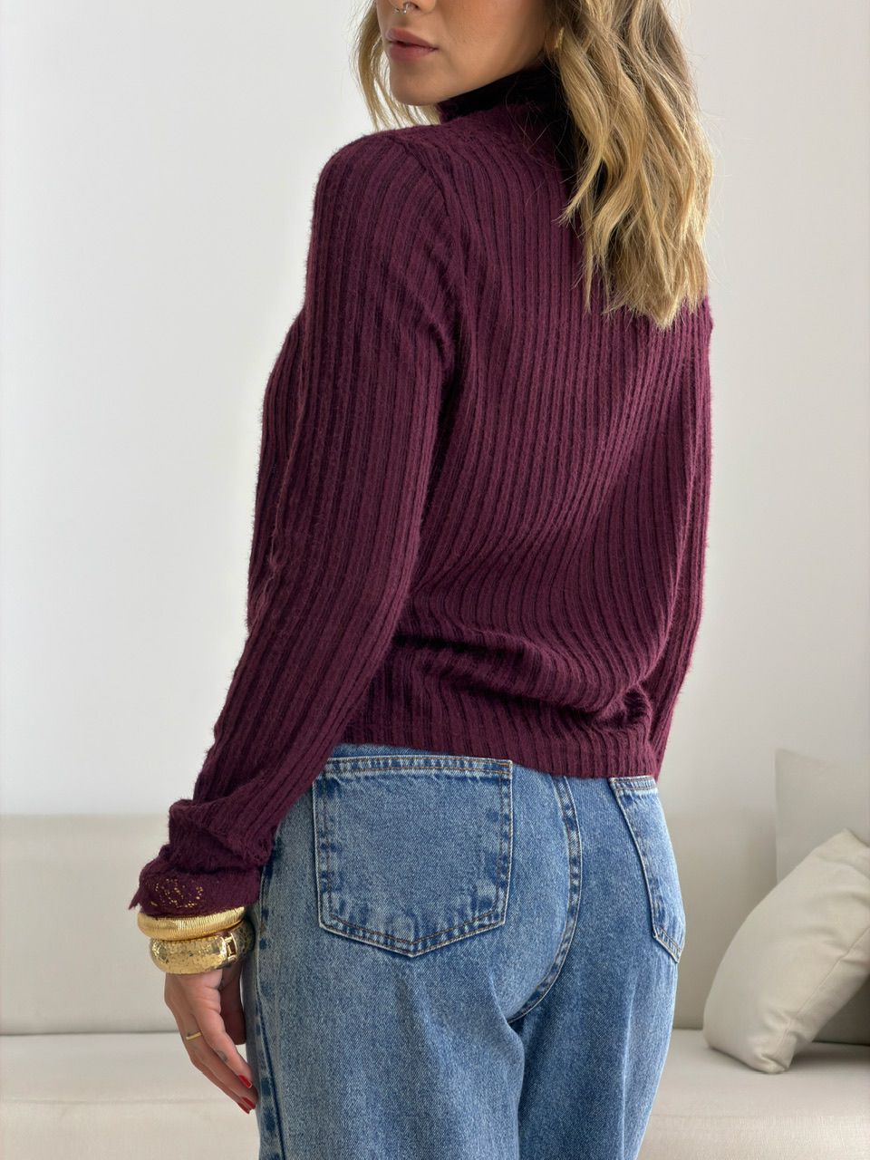 TRICOT SASHA RENDA VINHO