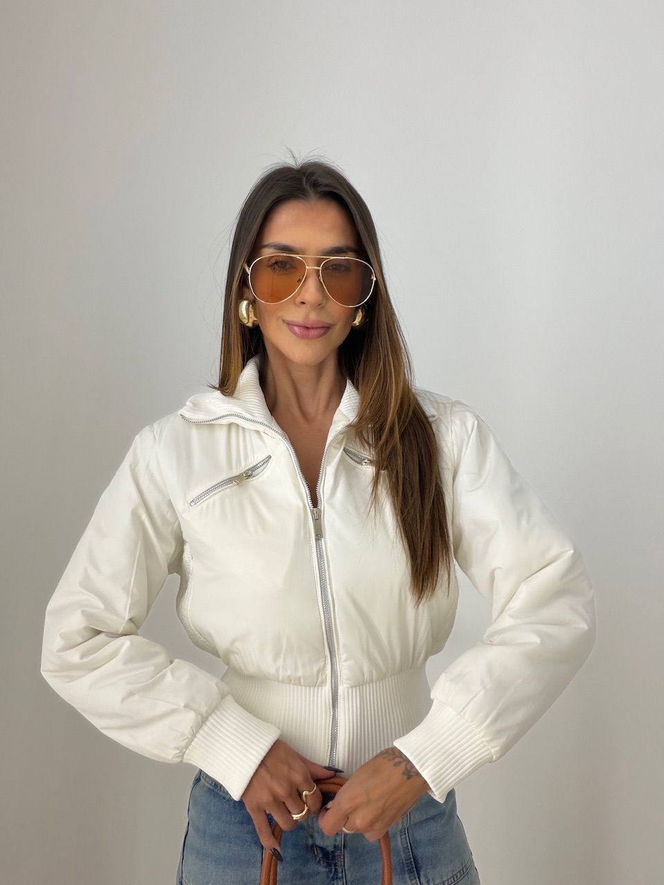 JAQUETA VIVIANE PUNHOS OFF - 0077620048 - CAROLLA FERRARO
