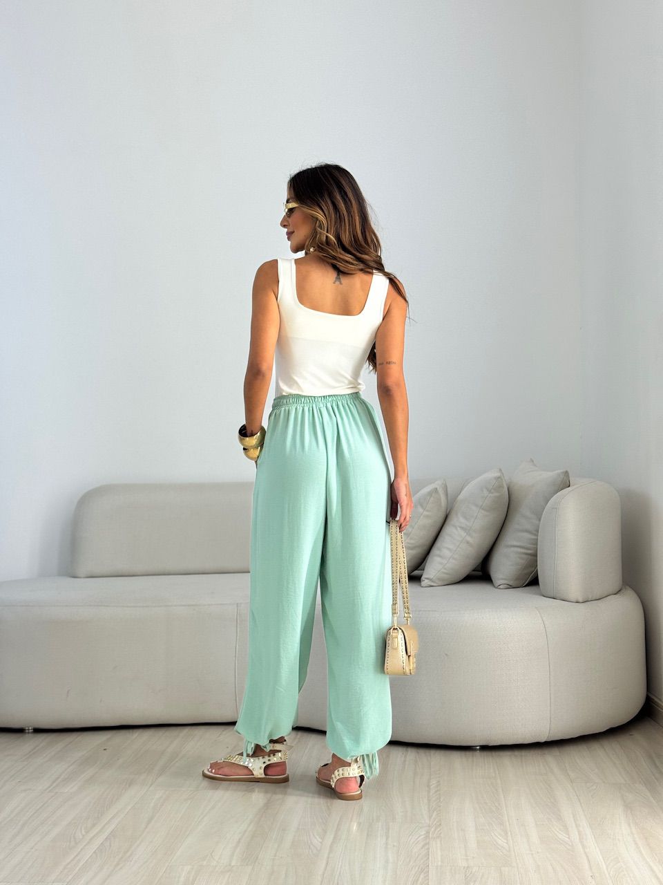 CALÇA FER 02 LASTEX VERDE