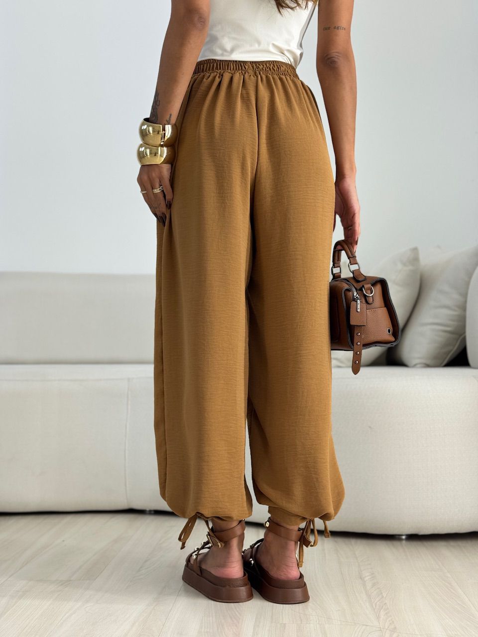 CALÇA FER 02 LASTEX MARROM