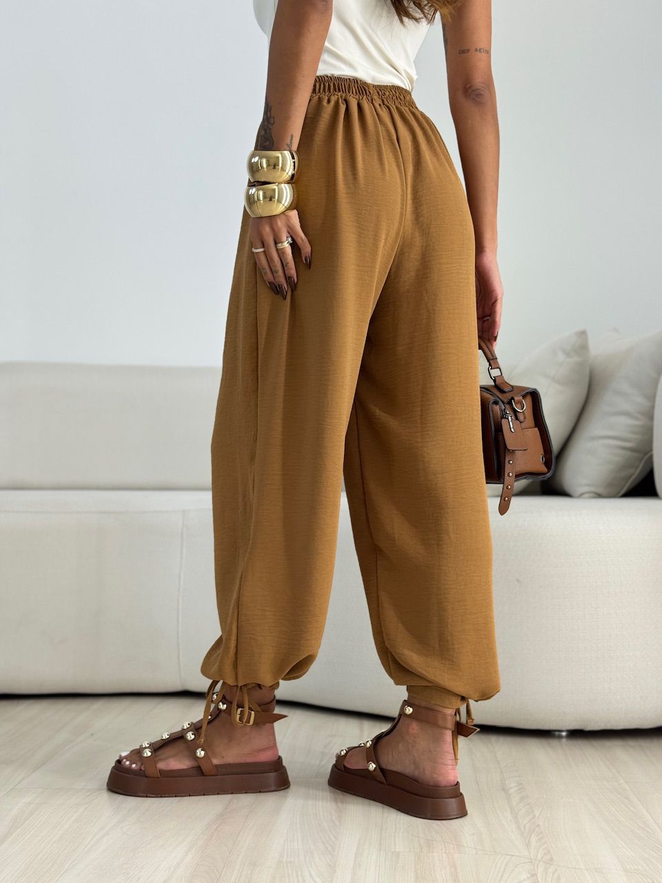 CALÇA FER 02 LASTEX MARROM