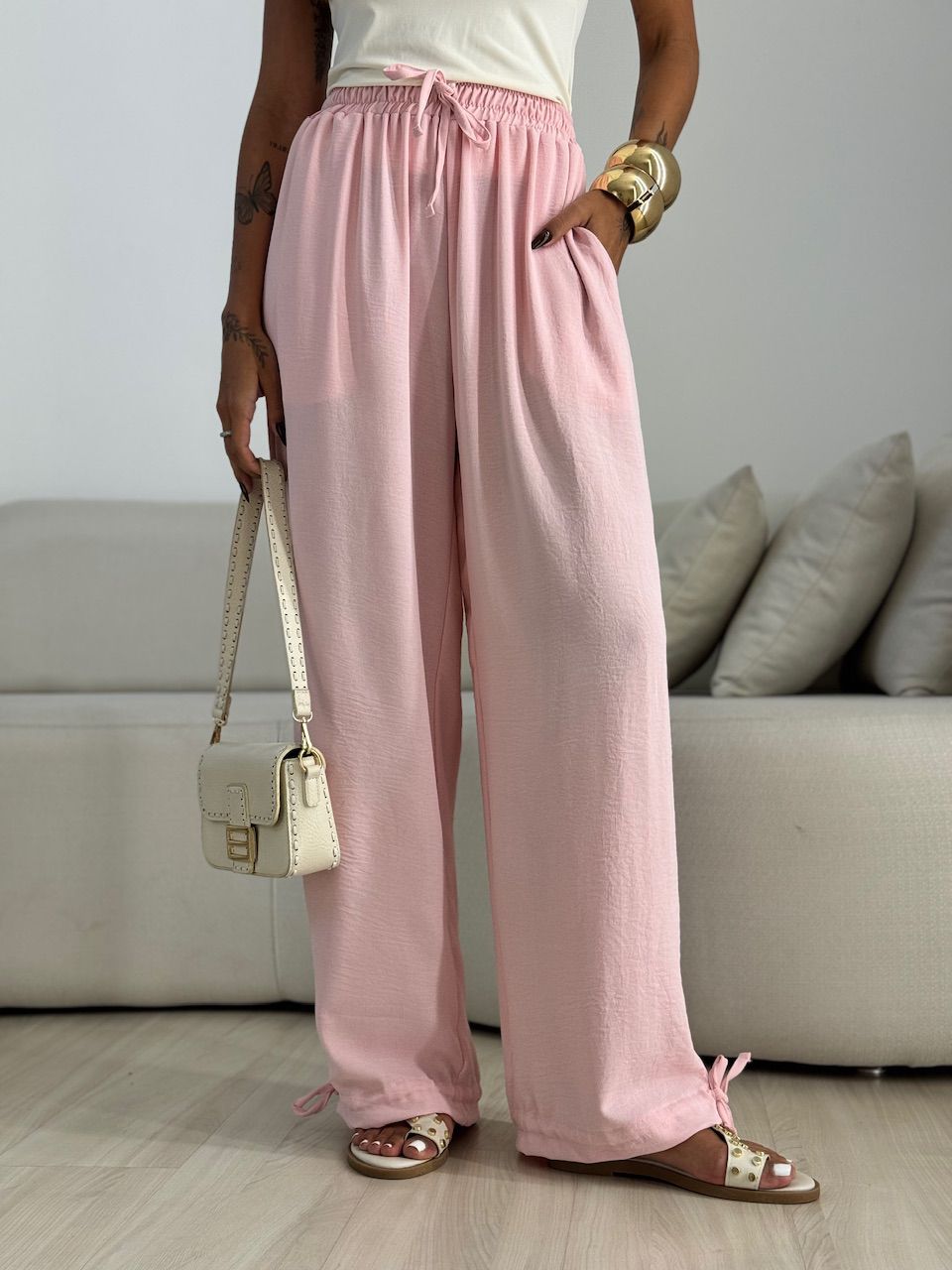 CALÇA FER 02 LASTEX ROSA - 0070780031 - CAROLLA FERRARO