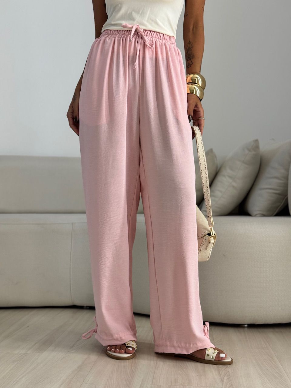CALÇA FER 02 LASTEX ROSA