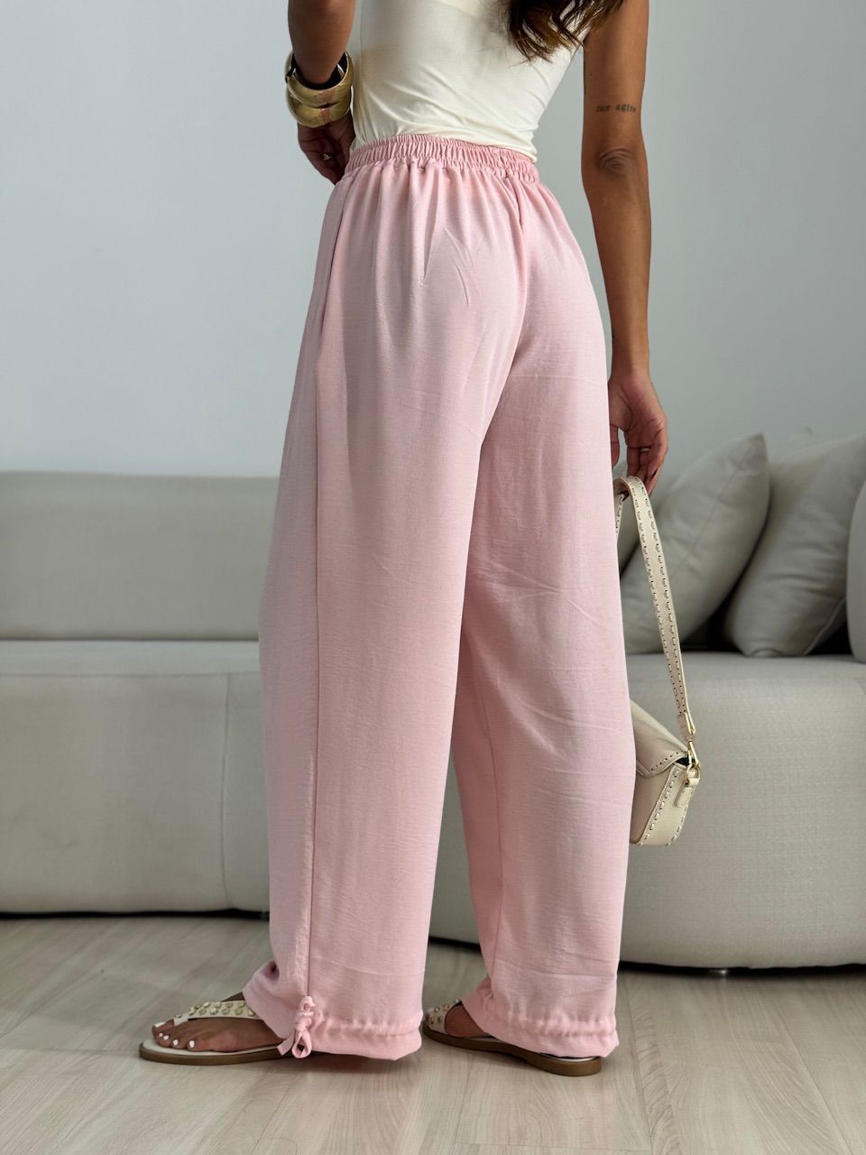 CALÇA FER 02 LASTEX ROSA