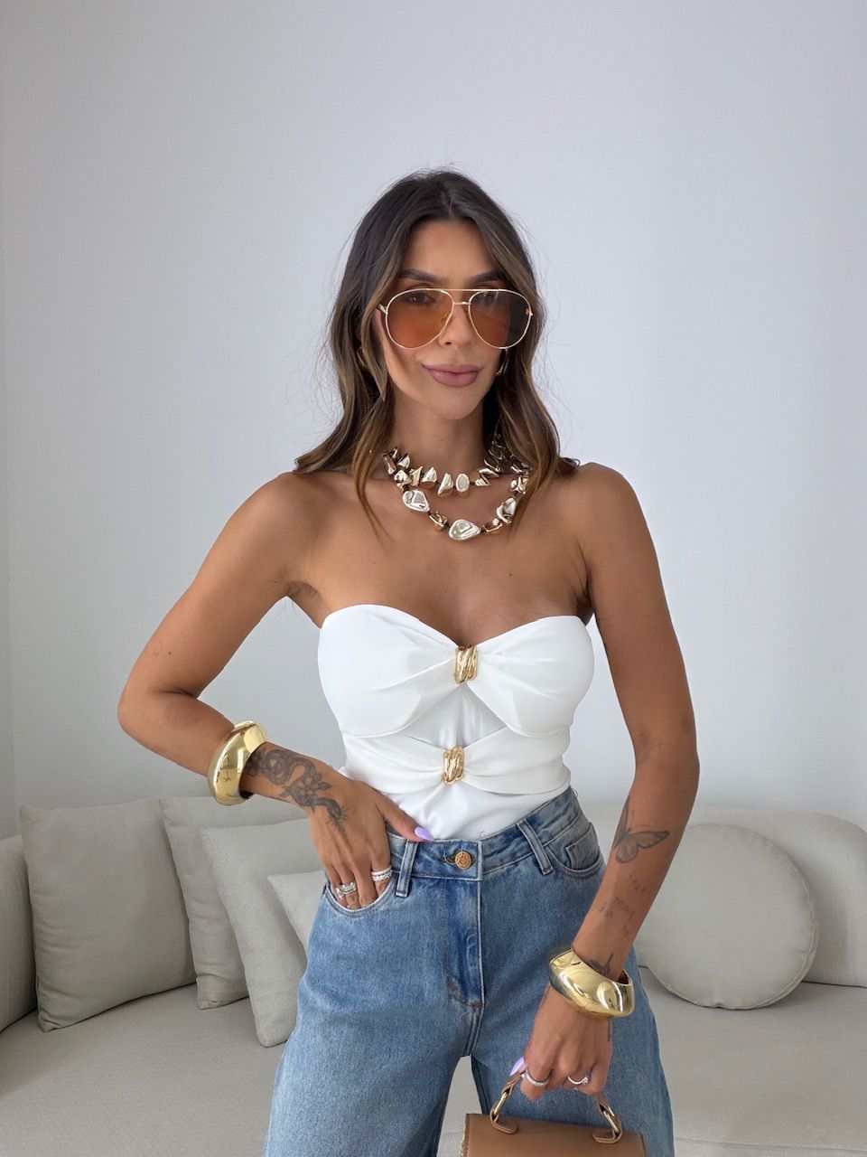 BLUSA DAMARIS TOMARA QUE CAIA OFF - 0082370048 - CAROLLA FERRARO