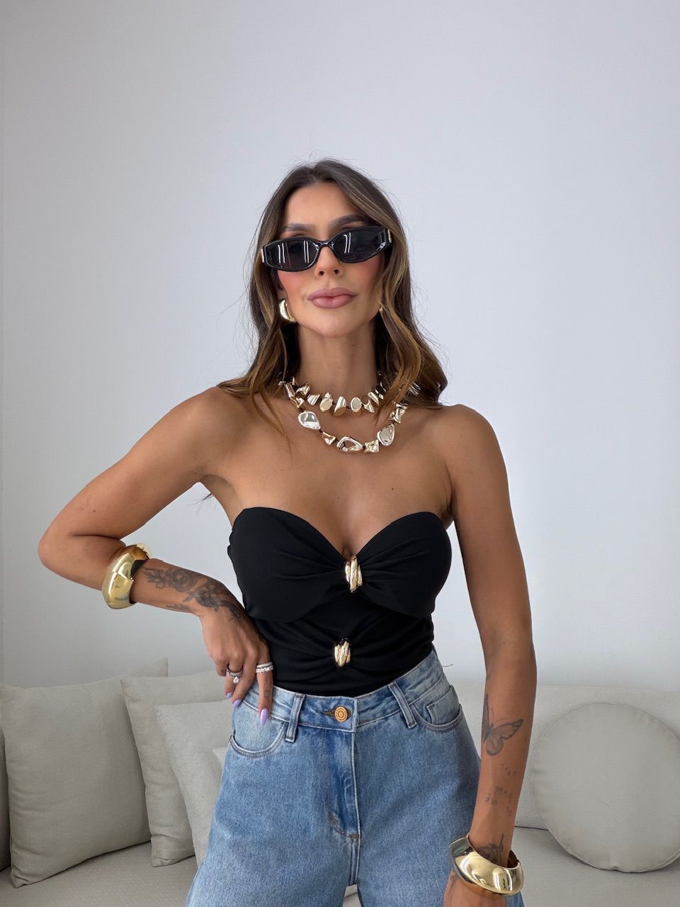 BLUSA DAMARIS TOMARA QUE CAIA PRETA