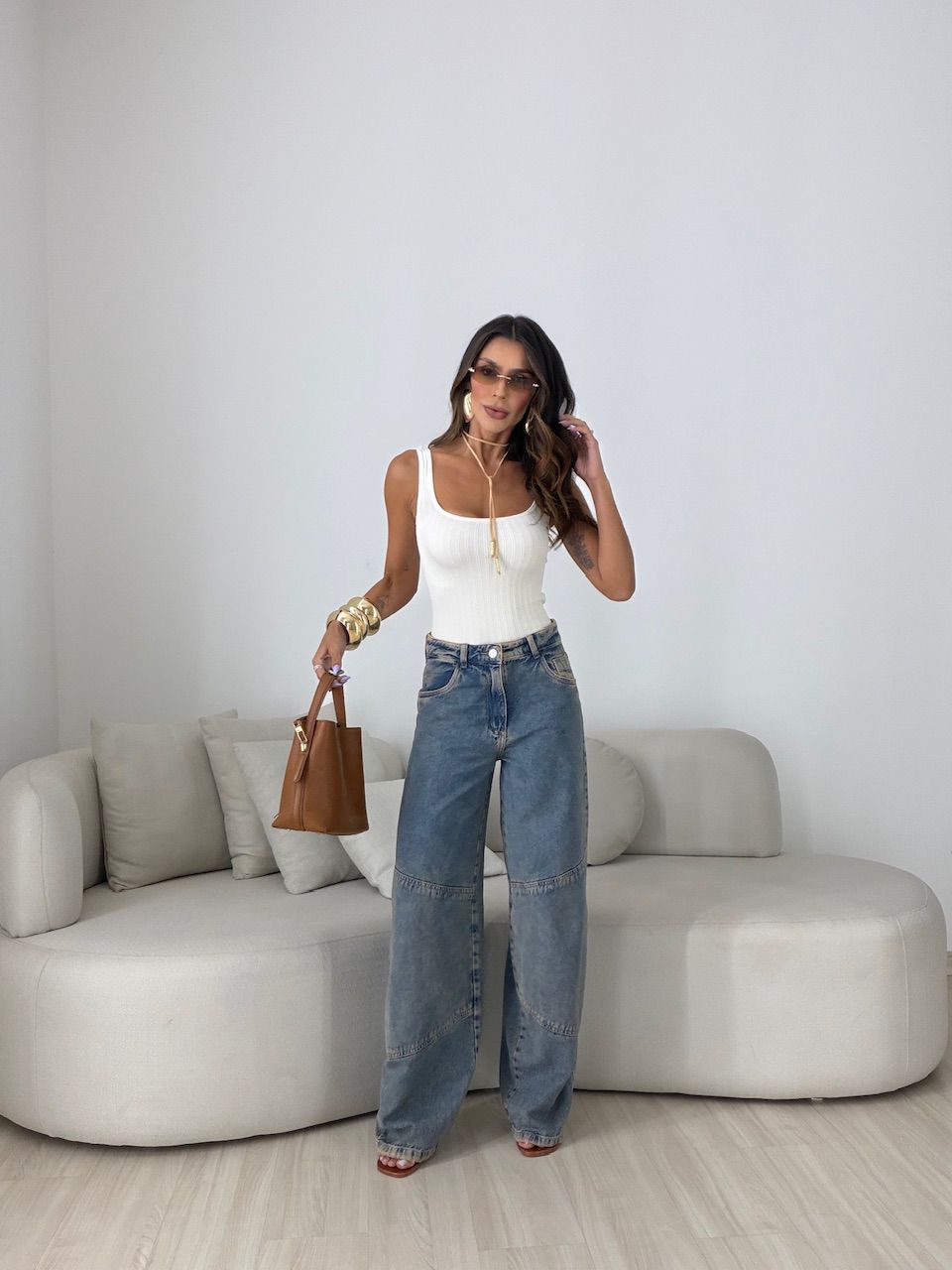 CALÇA MICHELE BALLOON JEANS COLORS
