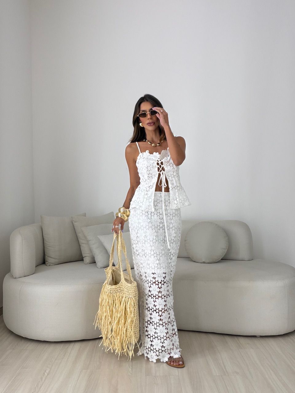 CONJUNTO SELENA SAIA LONGA OFF
