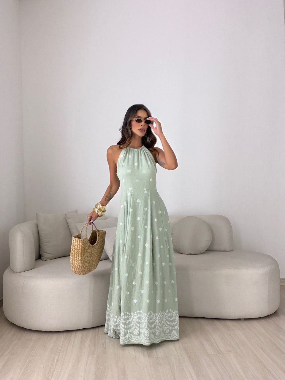 VESTIDO CÁSSIA ESTAMPADO VERDE