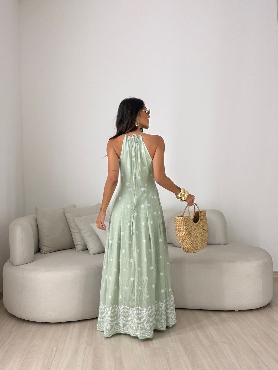 VESTIDO CÁSSIA ESTAMPADO VERDE