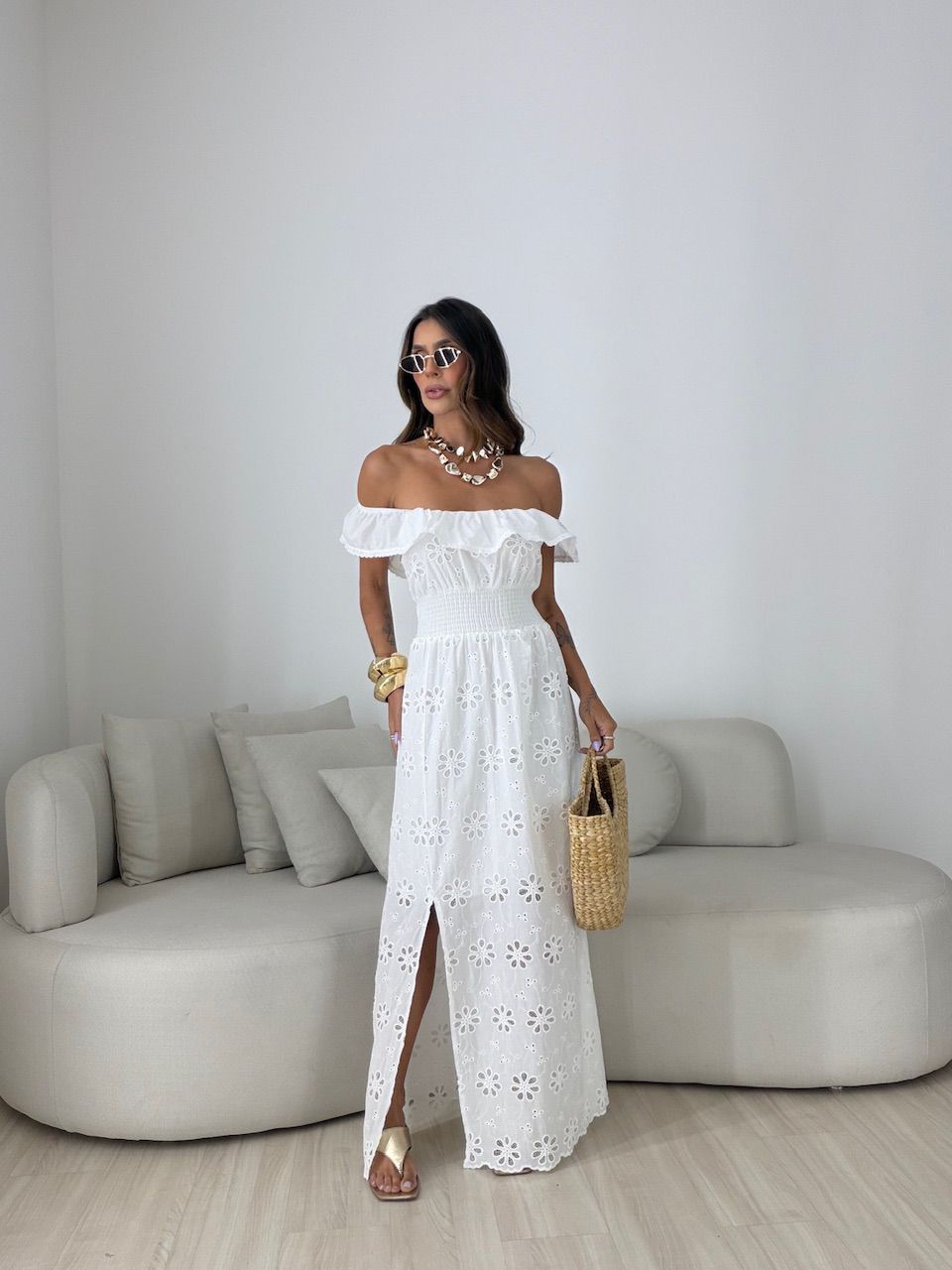 VESTIDO JULIETA LONGO OFF - 0082460048 - CAROLLA FERRARO