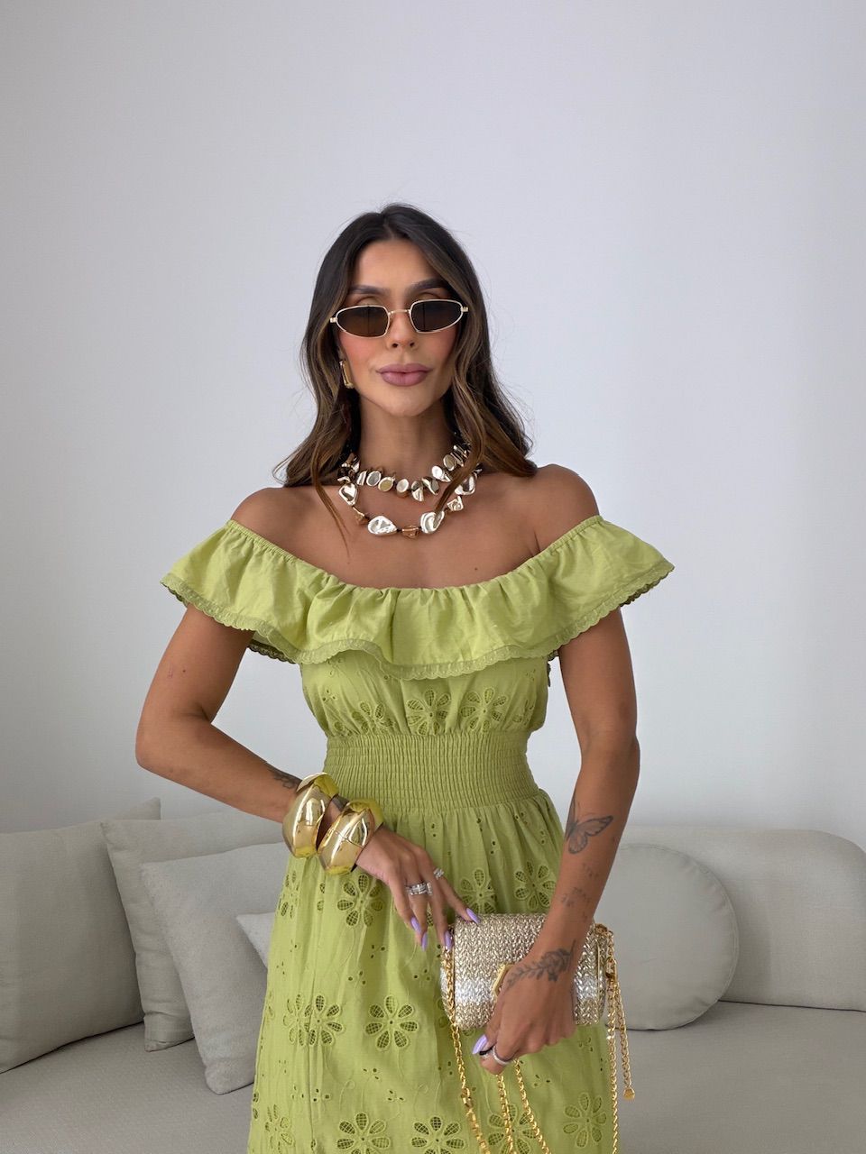 VESTIDO JULIETA LONGO VERDE