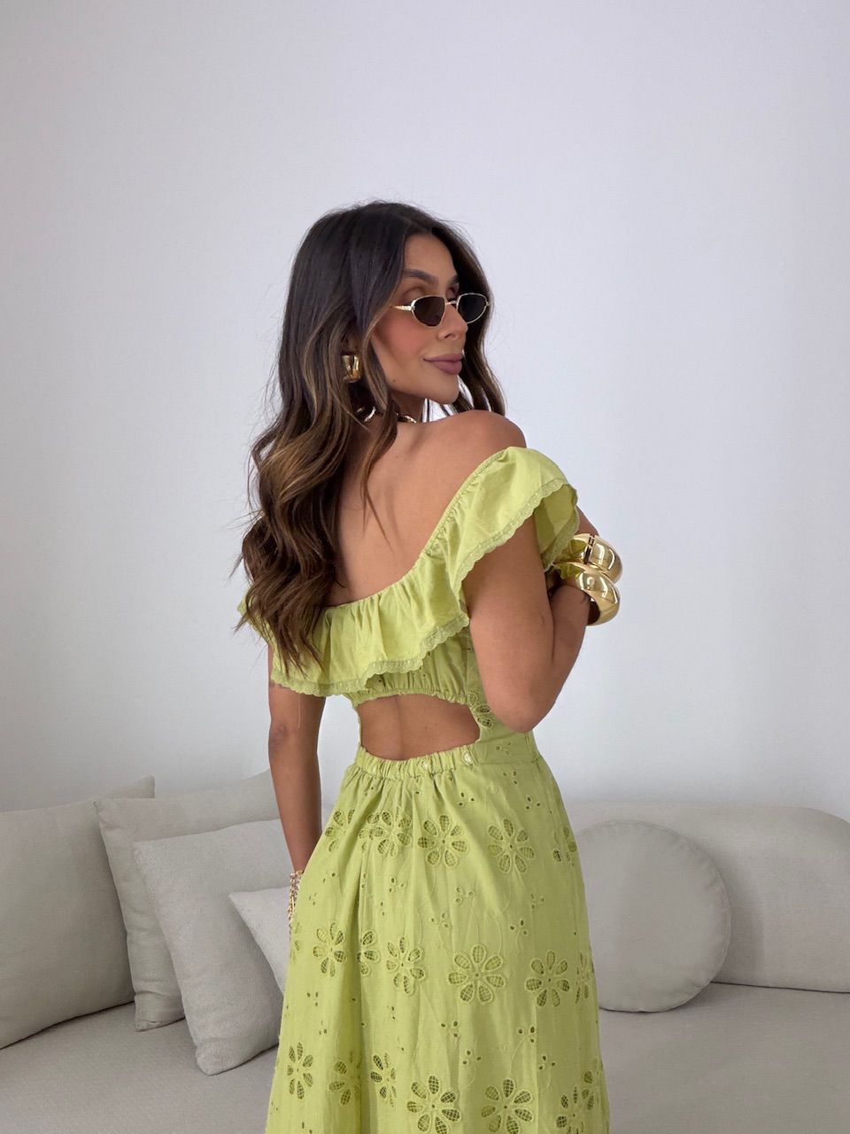 VESTIDO JULIETA LONGO VERDE