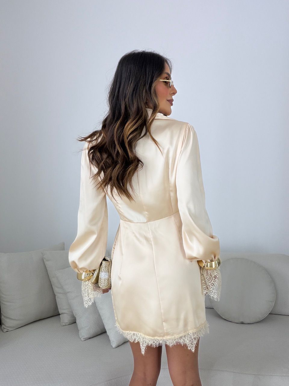 VESTIDO LAISA ACETINADO NUDE