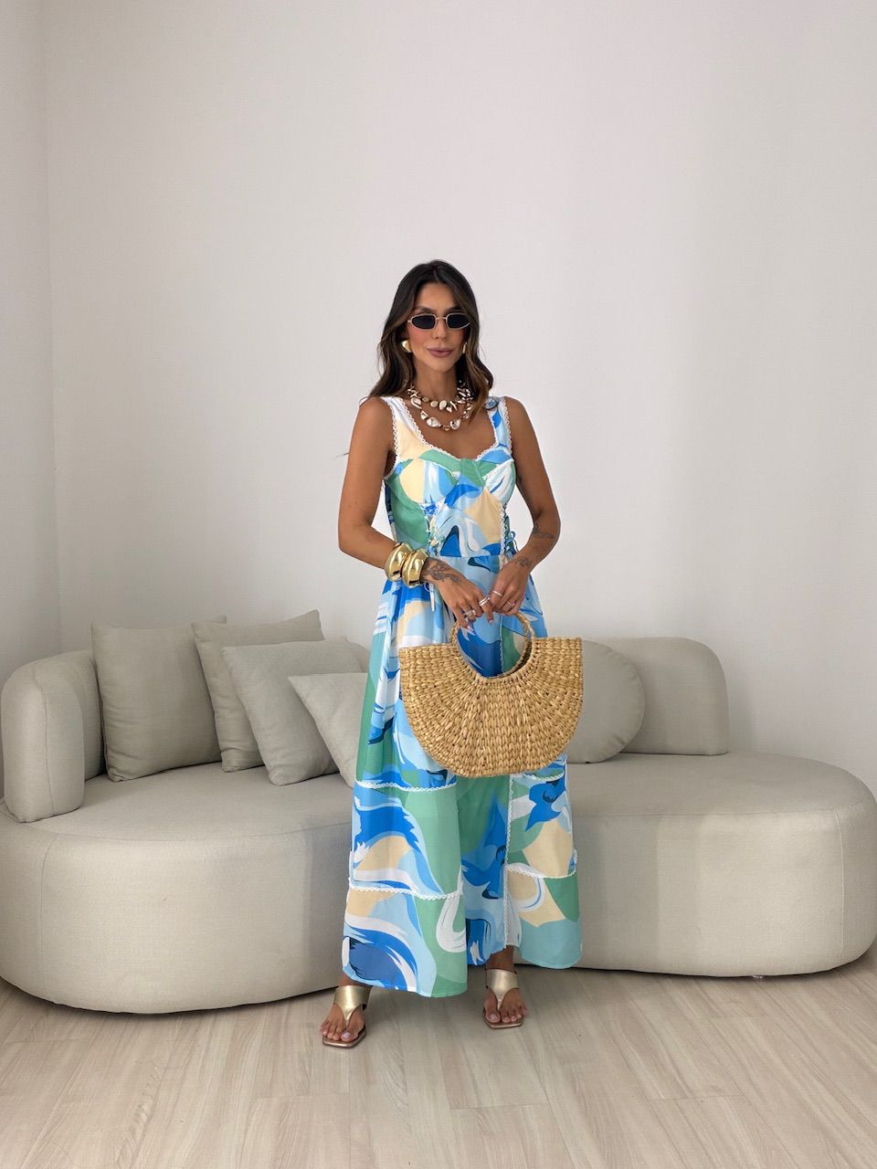 VESTIDO PENÉLOPE ESTAMPADO AZUL